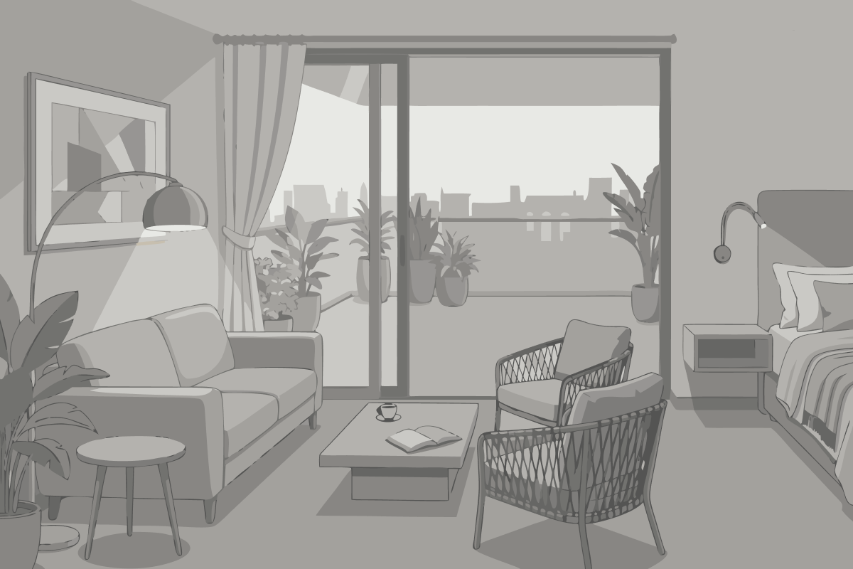 King Suite with Sofa Bed and Roll-In Shower - Mobility Access